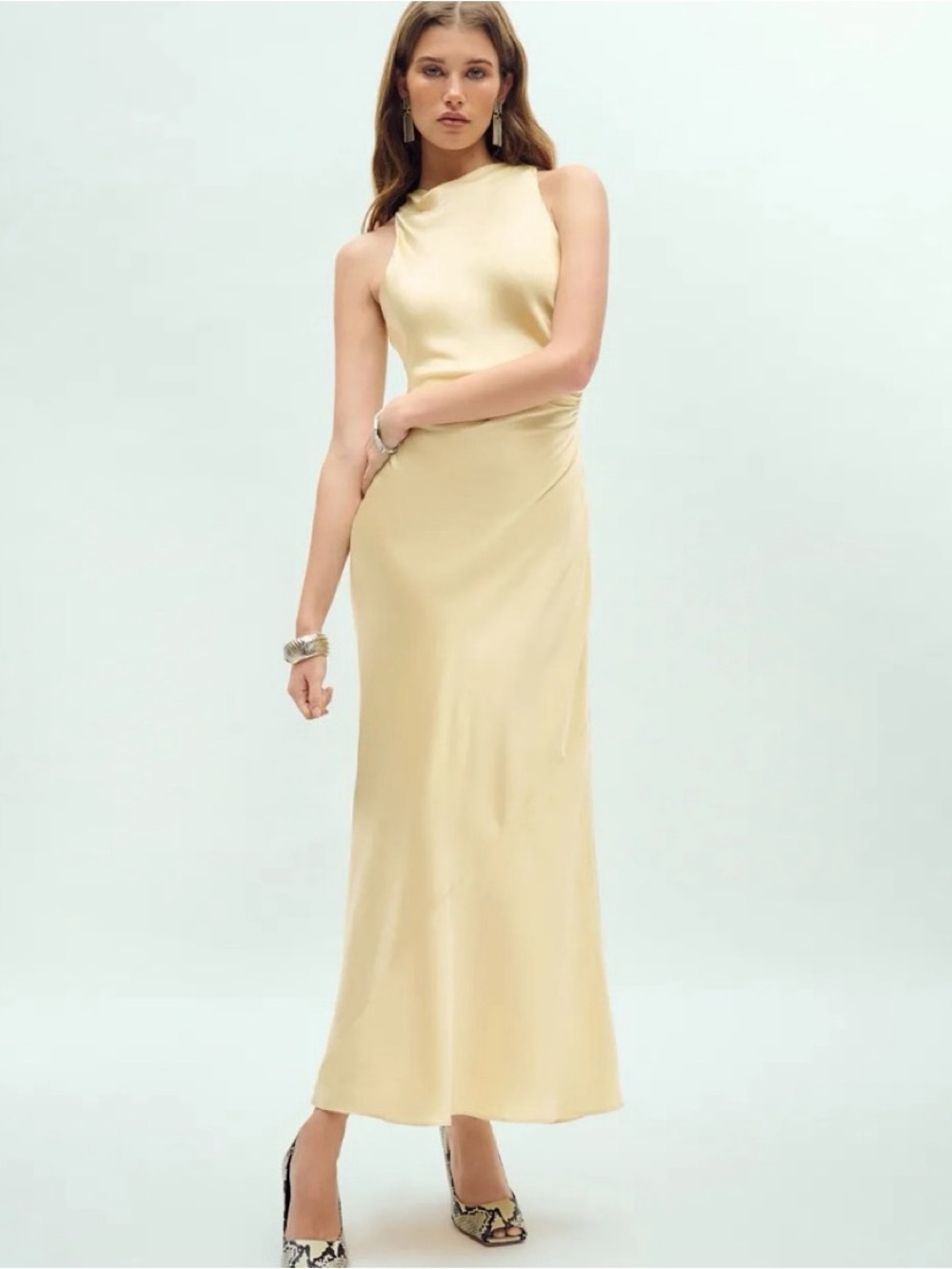 Reformation Cassette Dress - butter yellow